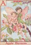 Flower Fairy Alphabet, antique Apple Blossom Flower Fairy print