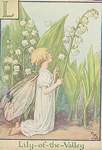 Flower Fairy Alphabet, antique Lily of the Valley Flower Fairy print