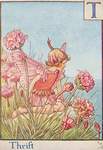 Flower Fairy Alphabet, antique Thrift Flower Fairy print