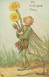 Flower Fairy Alphabet, antique Coltsfoot Flower Fairy print