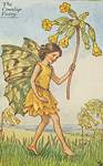 Flower Fairy Alphabet, antique Cowslip Flower Fairy print