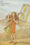Flower Fairy Alphabet, antique Hazel Catkin Flower Fairy print