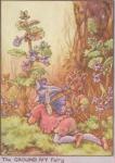 Flower Fairy Alphabet, antique Ground Ivy Flower Fairy print