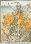 Flower Fairy Alphabet, antique Horned Poppy Flower Fairy print