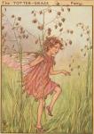 Flower Fairy Alphabet, antique Totter Grass Flower Fairy print