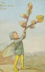 Flower Fairy Alphabet, antique Willow Catkin Flower Fairy print